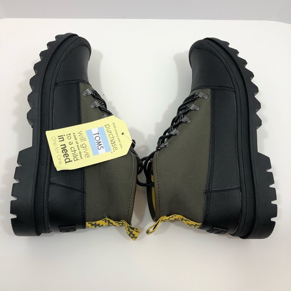 Toms NWT Cordova Tarnac Olive Black Ripstop Boots - Picture 5 of 8